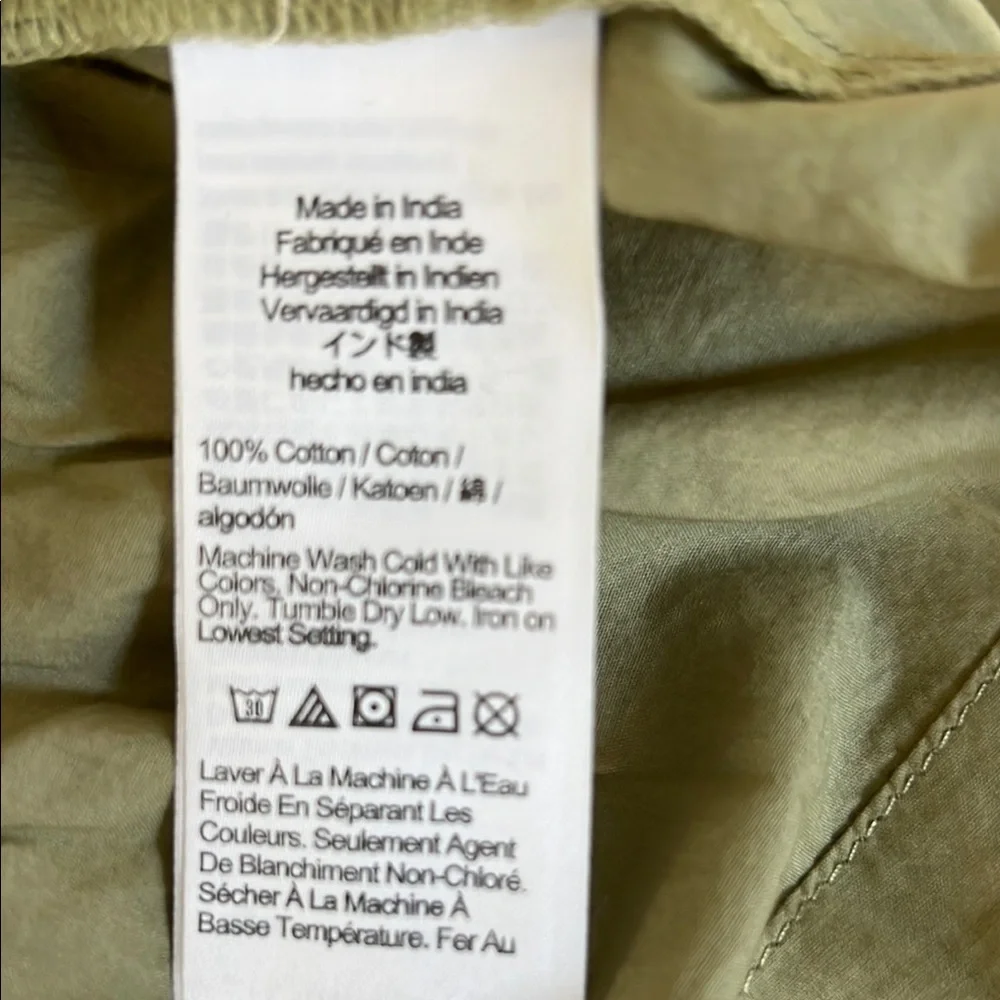 J. Crew Sage Green Tiered Midi Dress